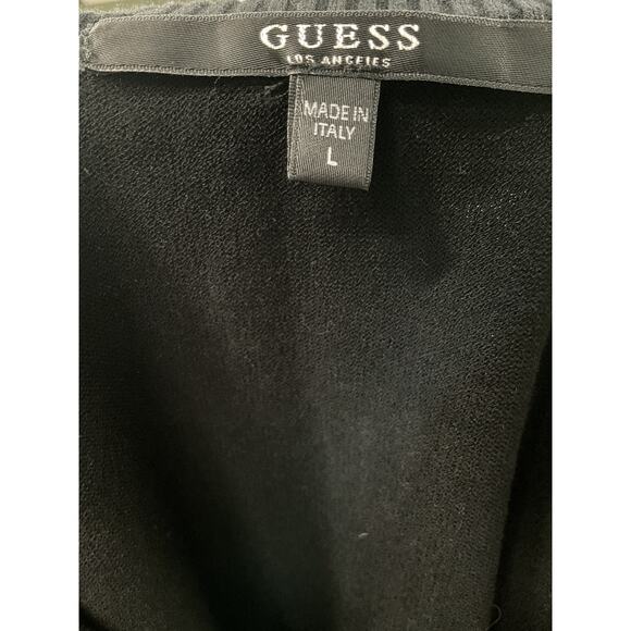 GUESS Rayon Women's Black Full-Zip Sweater (L) - Picture 3 of 4